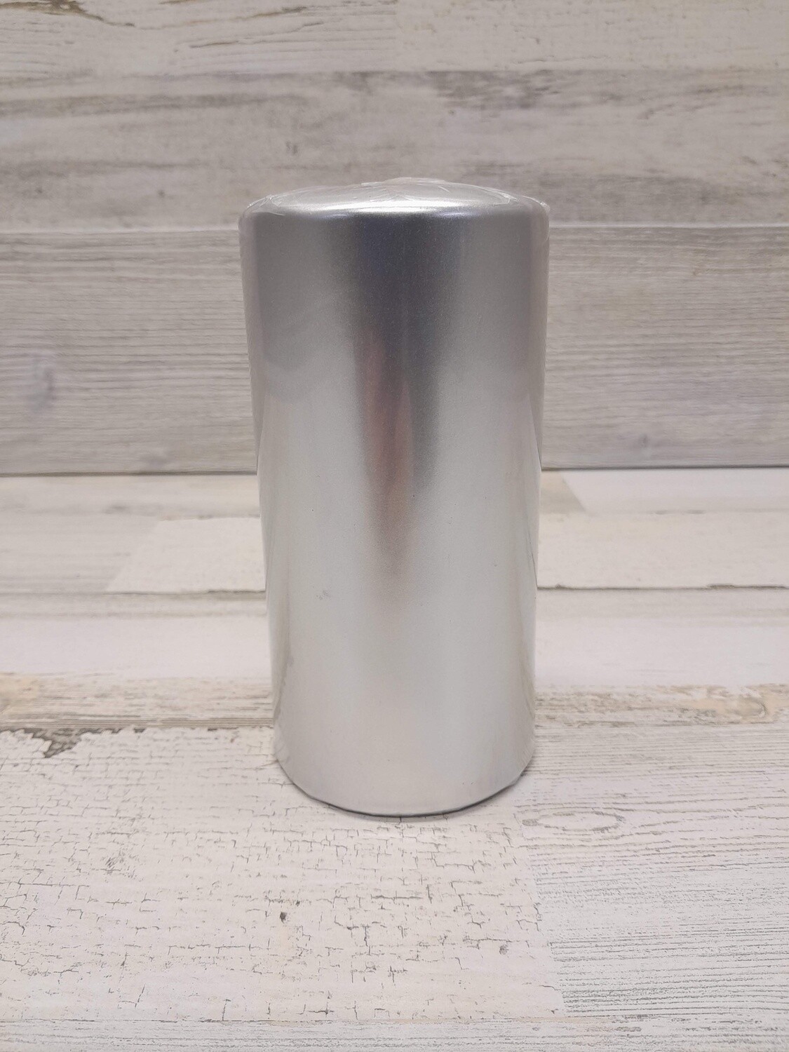 3&quot;x6&quot; Pillar Candle Silver