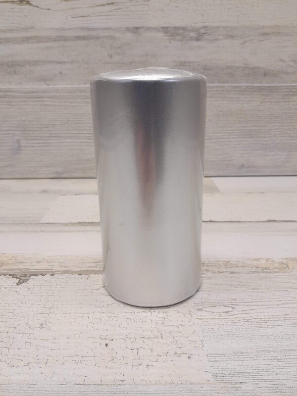 3&quot;x6&quot; Pillar Candle Silver