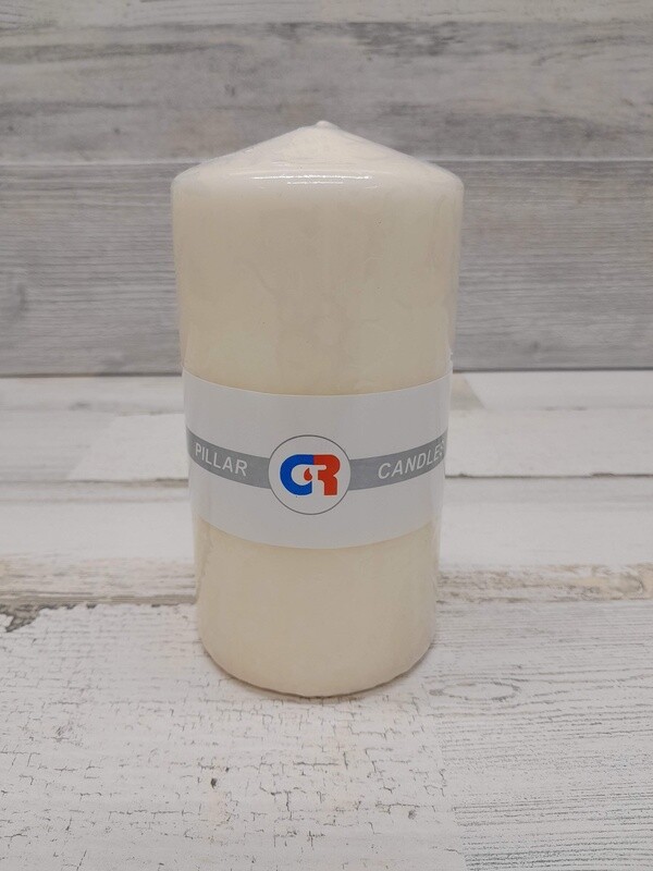 3&quot;x6&quot; Pillar Candle Ivory