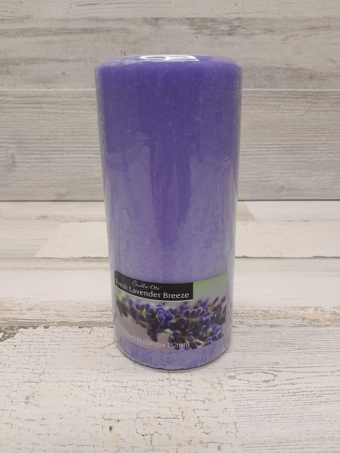 2.75"x6" Pillar Candle Lavender