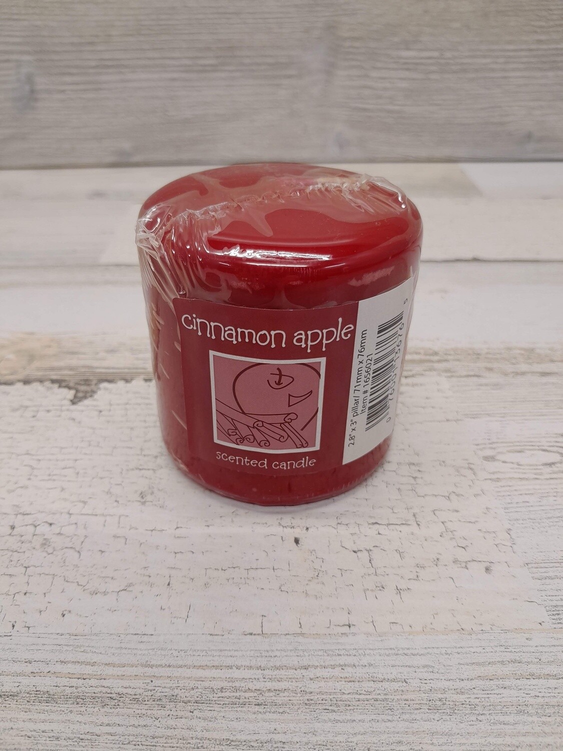 3&quot;x3&quot; Pillar Candle Cinnamon Apple