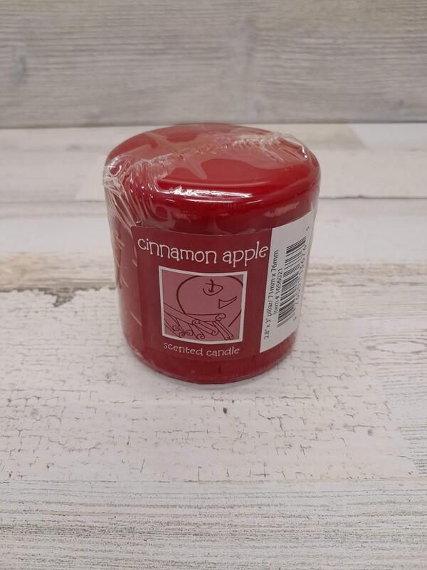 3&quot;x3&quot; Pillar Candle Cinnamon Apple