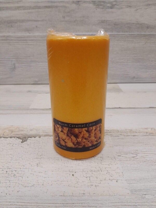 3&quot;x6&quot; Pillar Candle Warm Caramel Corn