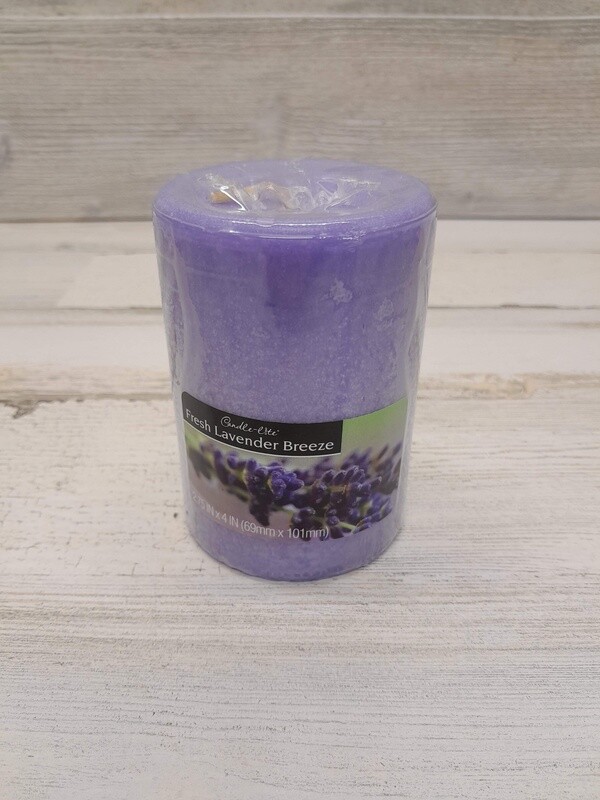 2.75&quot;x4&quot; Pillar Candle Lavender Breeze