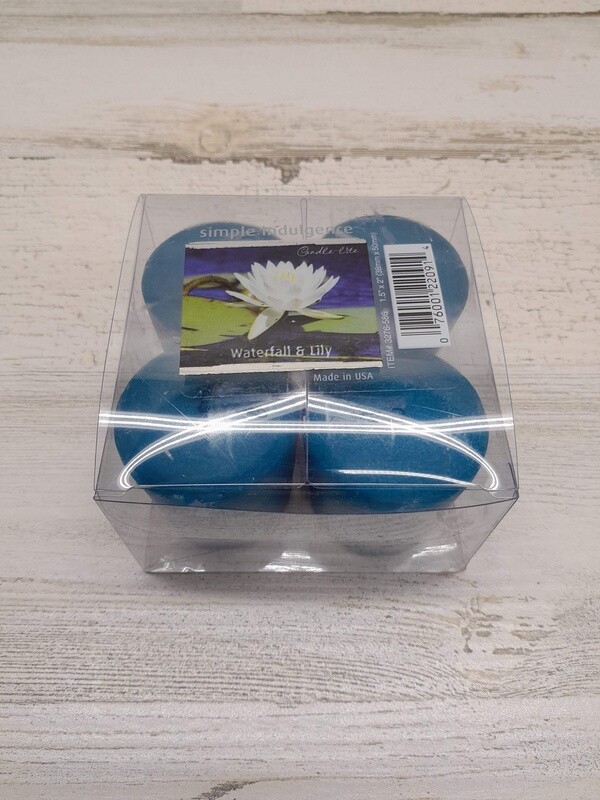 4pc Votive Water Fall &amp; Lily
