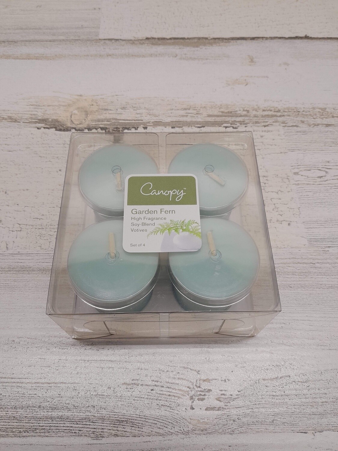 4pc Votive Garden Fern