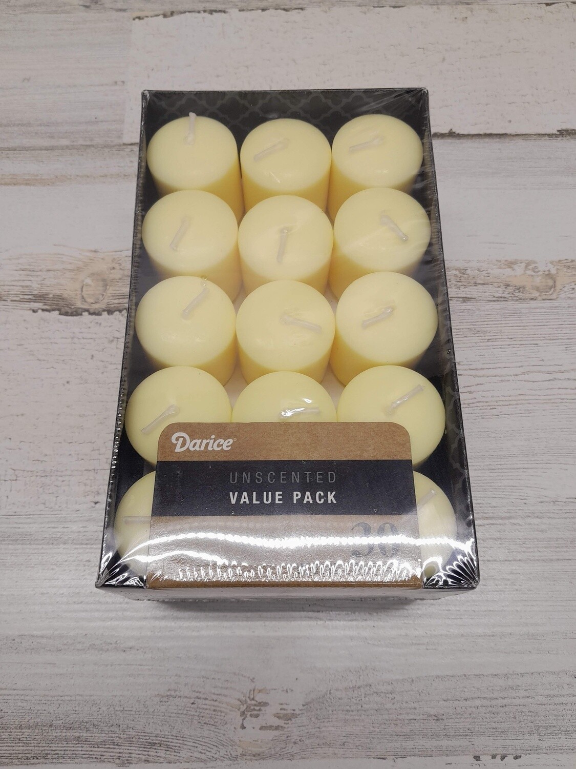 30pc 12 Hour Votive Unscented Ivory