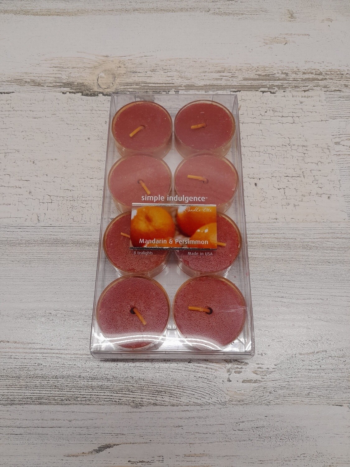 8pc Tea Lights Mandarin &amp; Persimmon