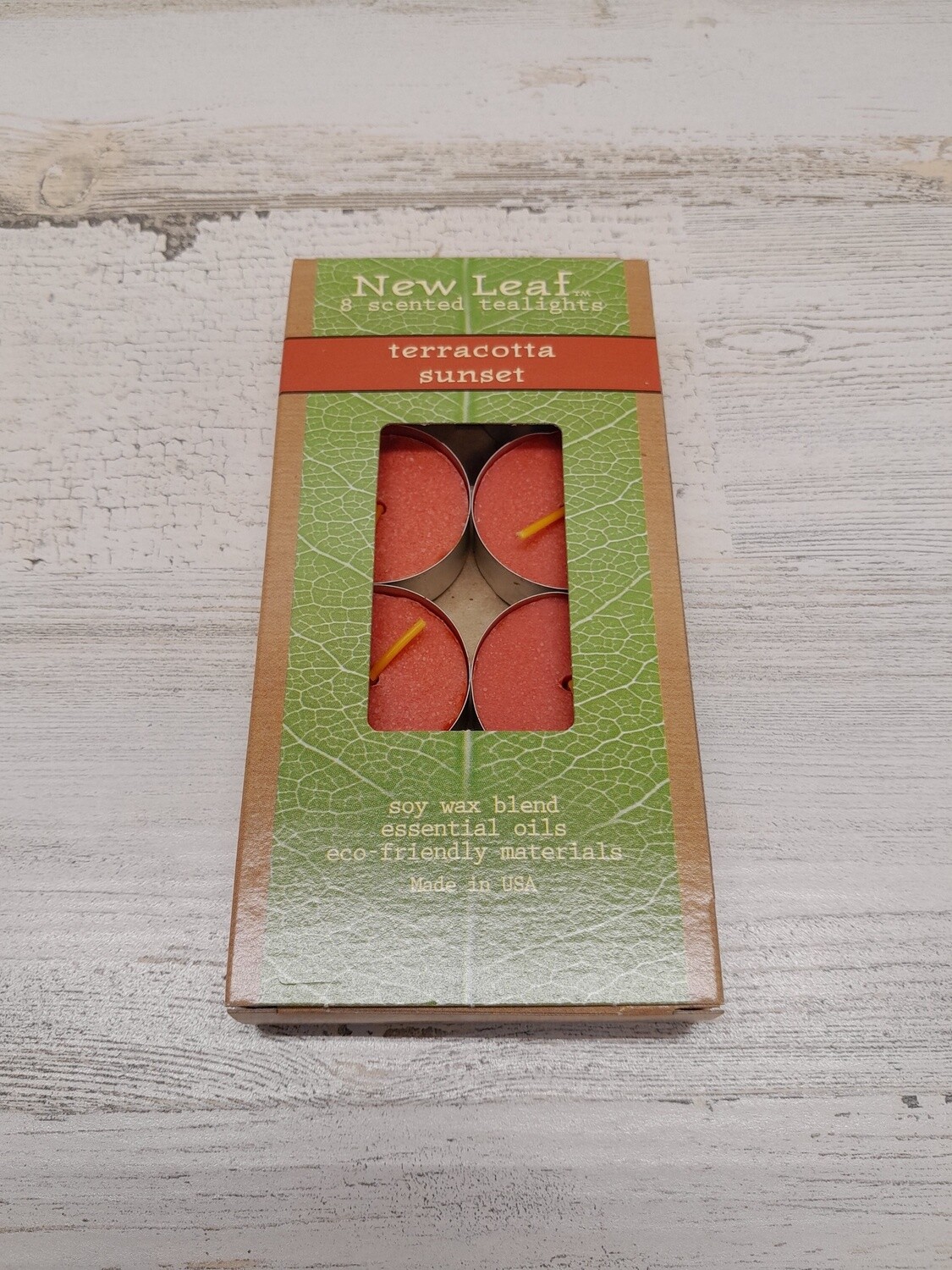 8pc Tea Lights Terracotta Sunset