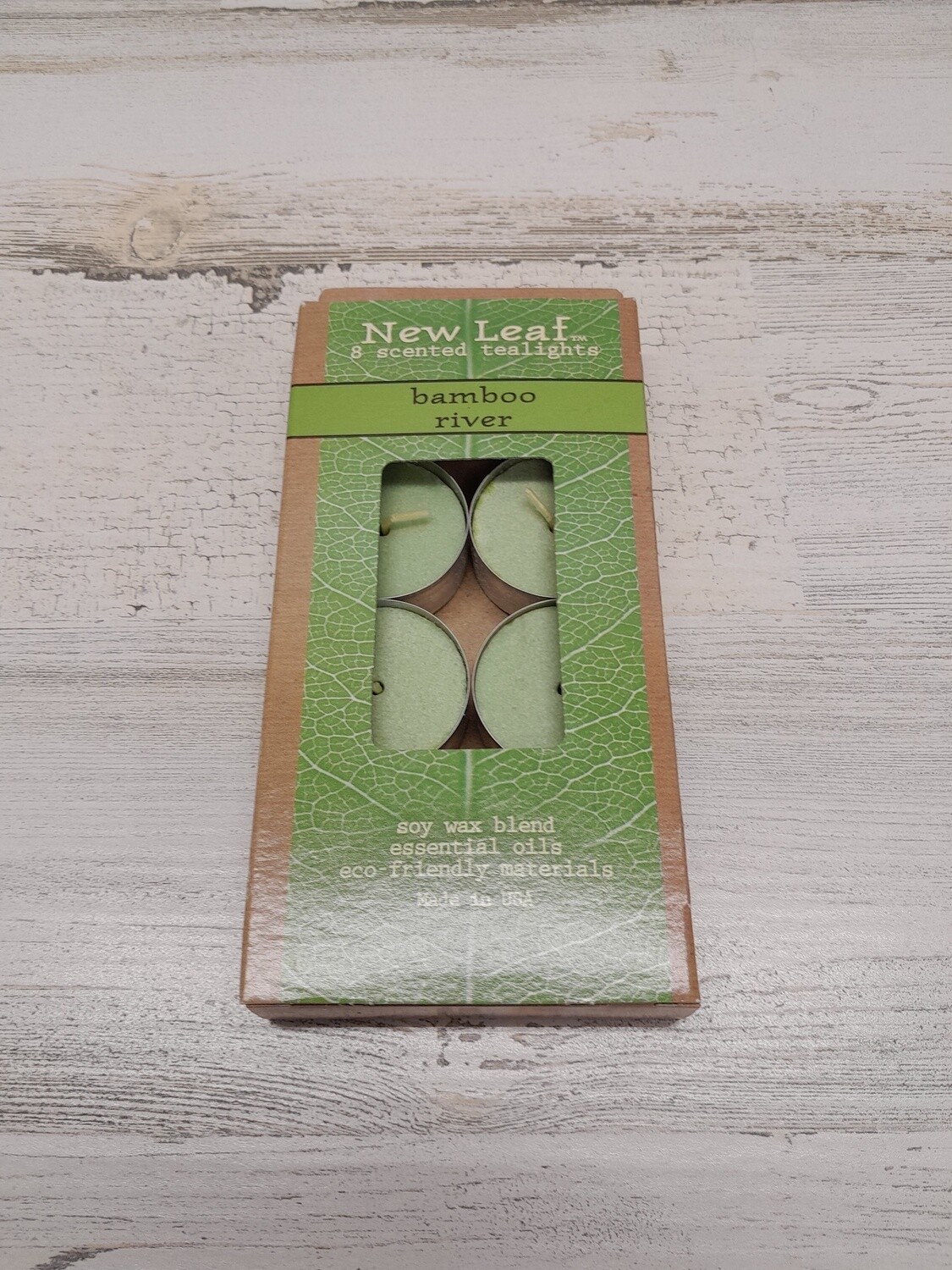 8pc Tea Lights Bamboo River