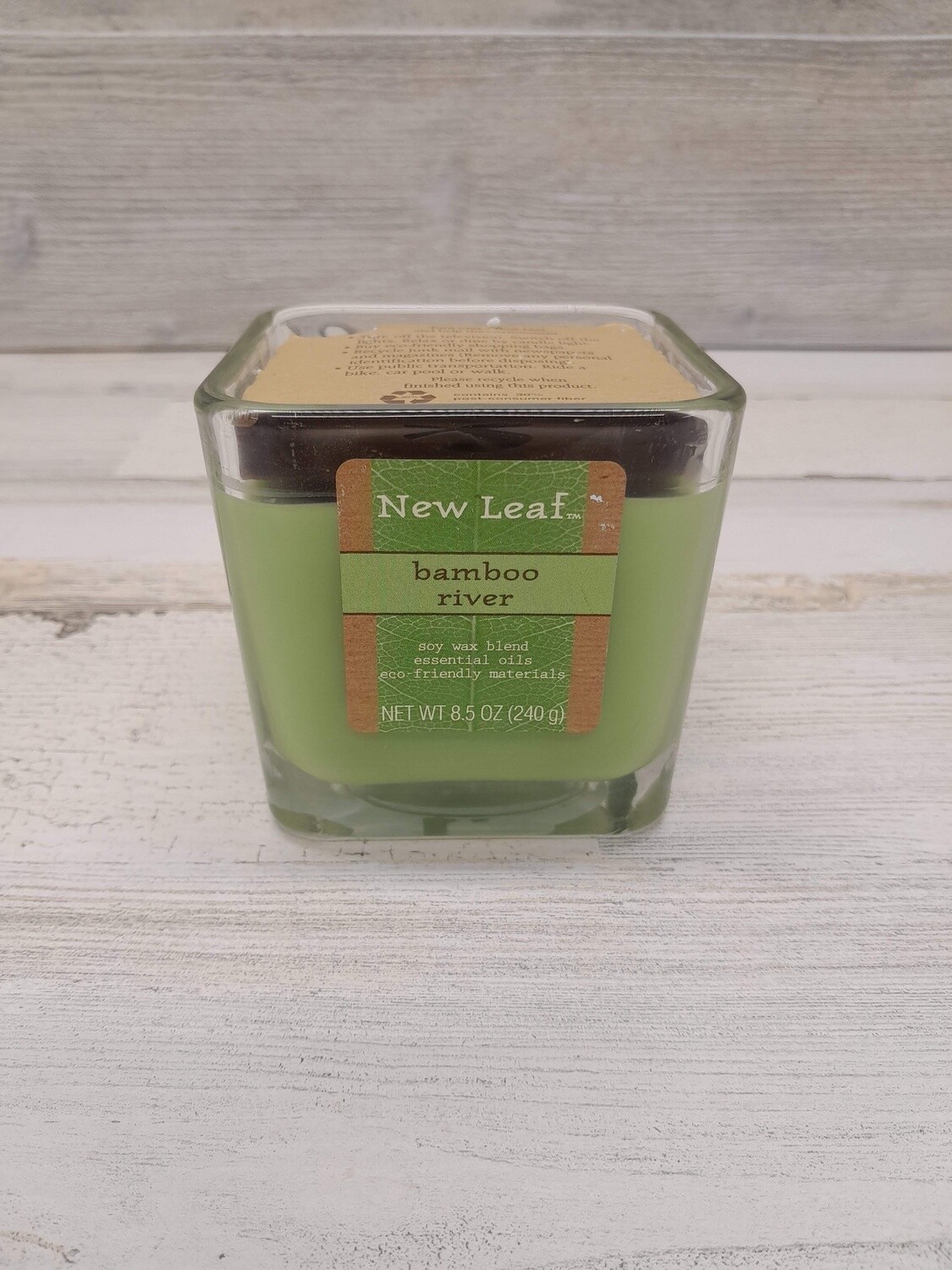 8.5oz 1 Wick Square Jar Candle Bamboo River