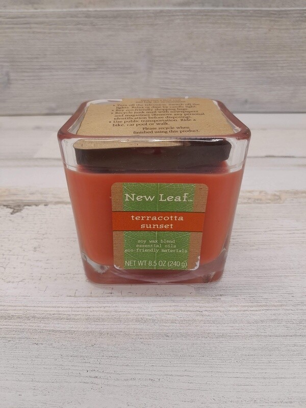 8.5oz 1 Wick Square Jar Candle Terracotta Sunset