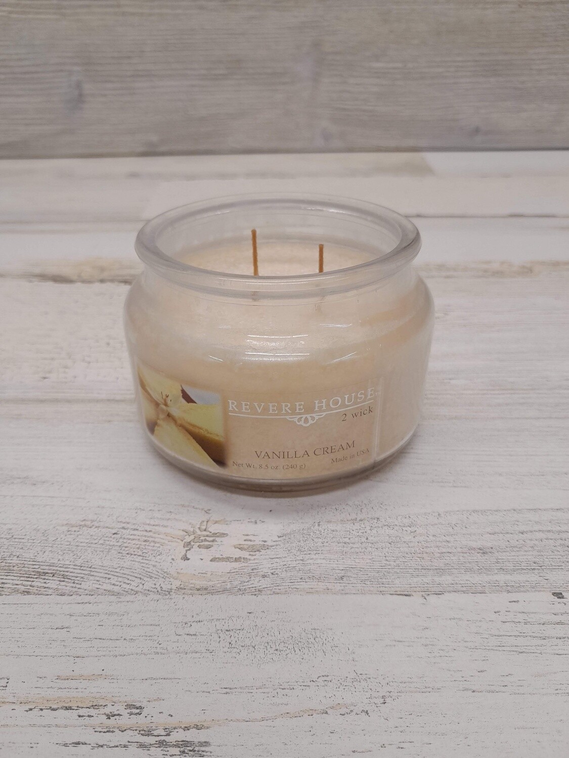 8.5oz 1 Wick Jar Candle Vanilla Cream