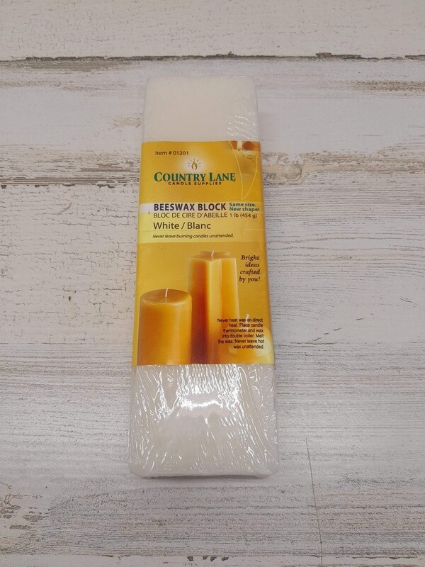1lb Natural Beeswax Block White
