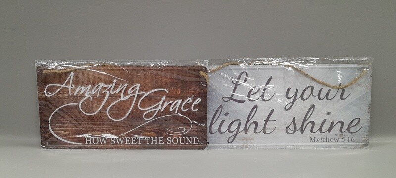 12&quot;x6&quot; Religious Sign Assorted
