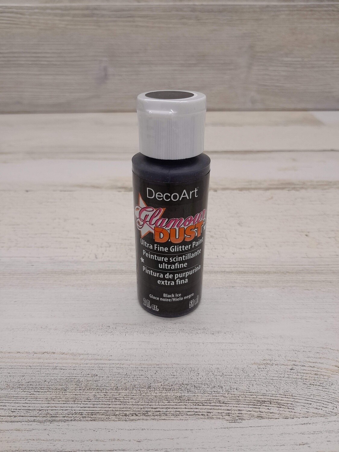 2oz Ultra Fine Glitter Paint Black Ice