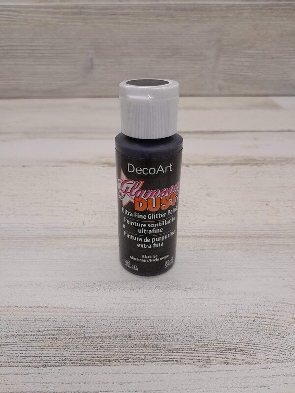 2oz Ultra Fine Glitter Paint Black Ice
