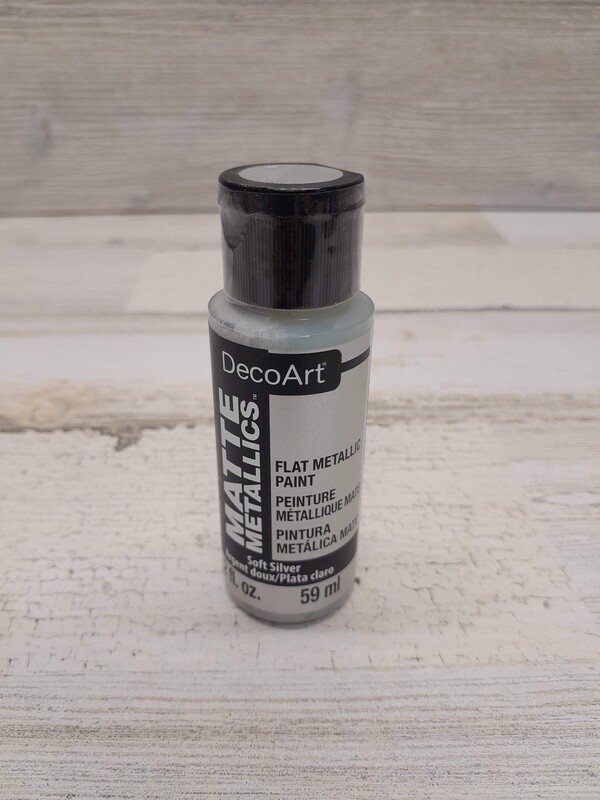 2oz Paint Matte Metallic Soft Silver