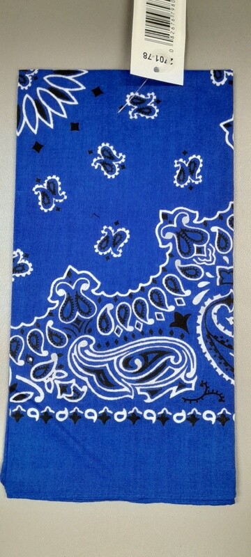 22" Paisley Bandana Royal