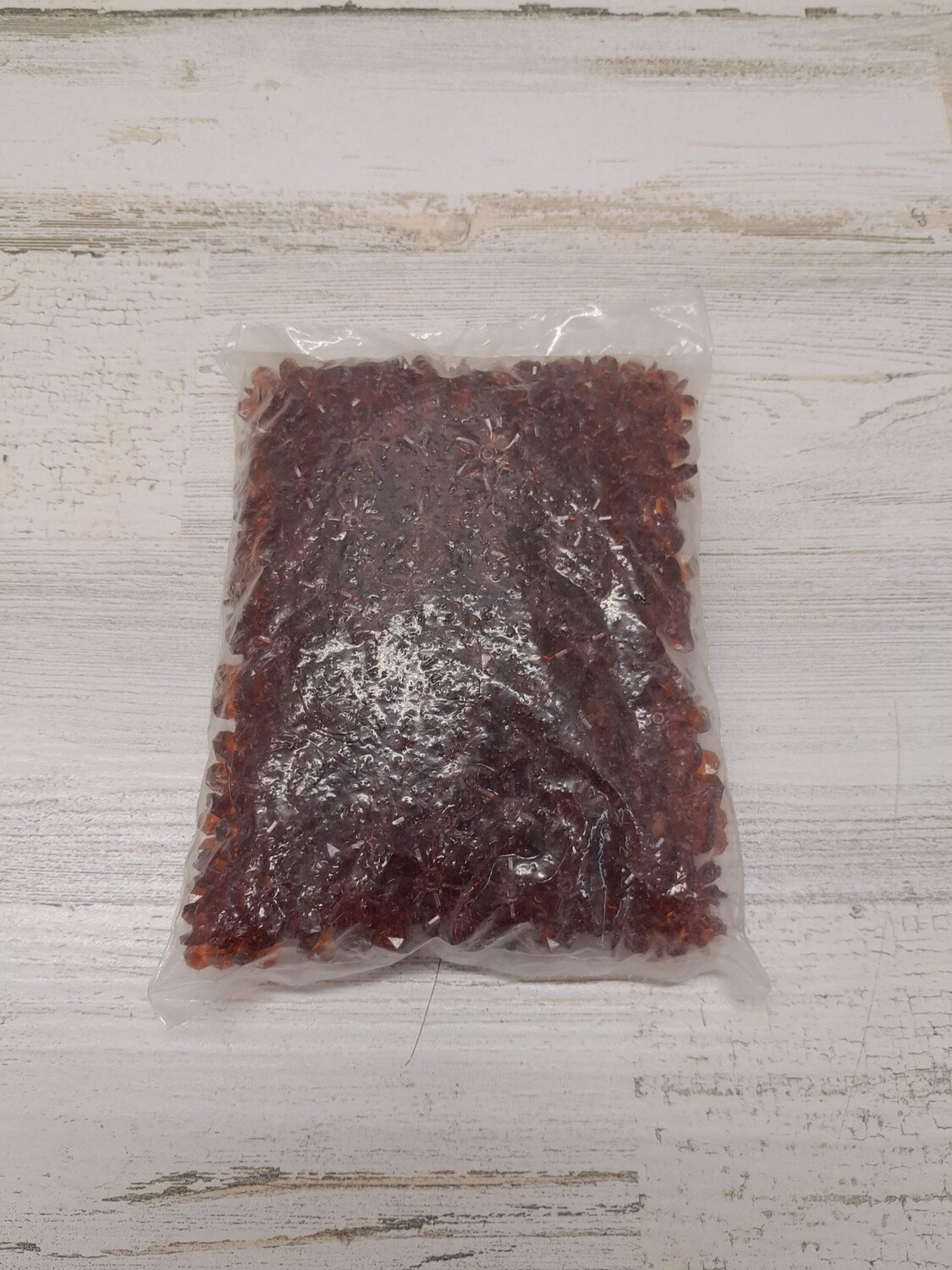 500pc 18mm Starflake Beads Root Beer