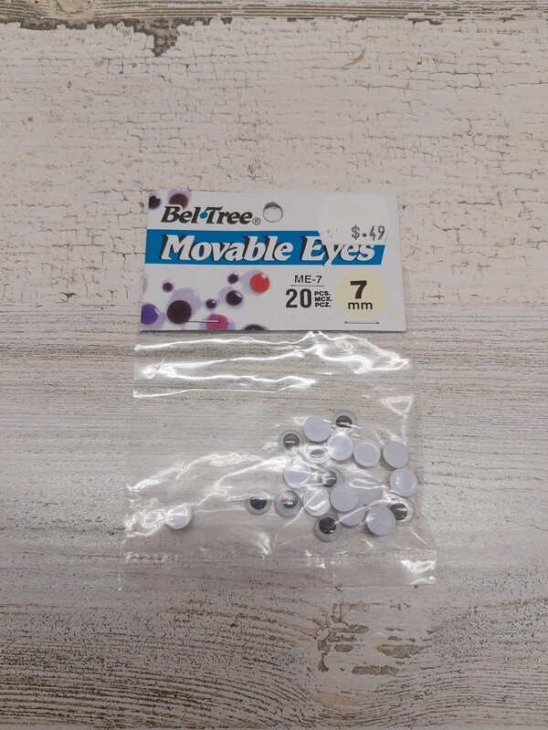 20pc 7mm Googly Eyes