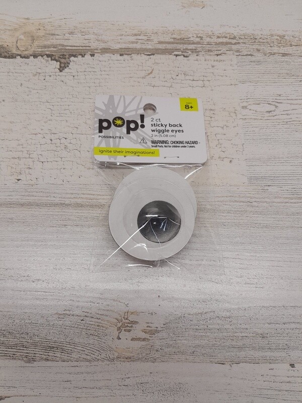 2pc 2&quot; Adhesive Googly Eyes