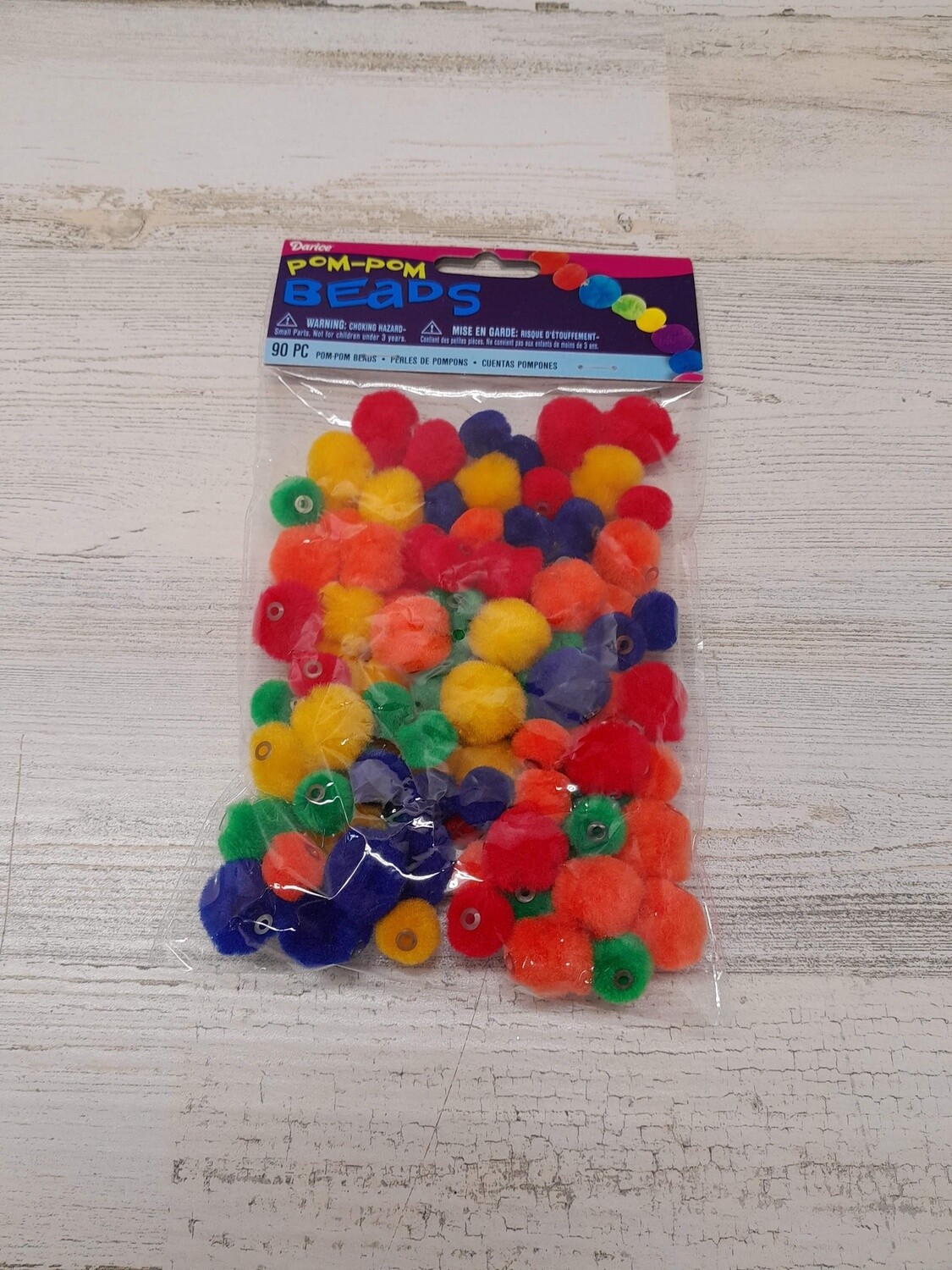 90pc Pom-Pom Beads  Multi