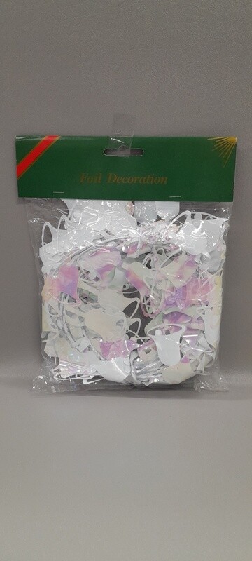 25&#39; Bell Garland Opal White