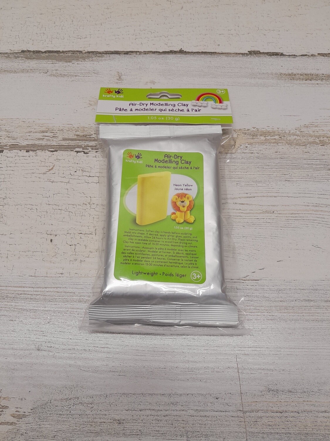 1.05oz Air Dry Clay Neon Yellow