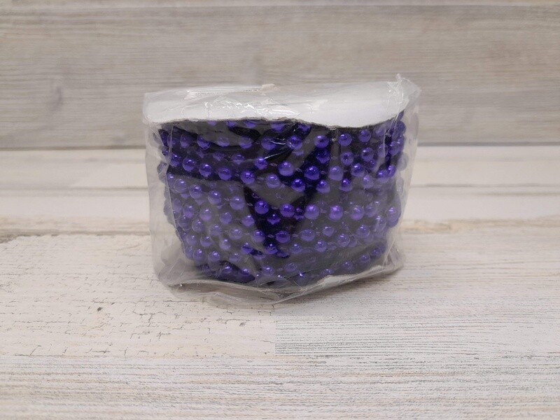 12yd 6mm Plastic MOT Pearl Strand Purple