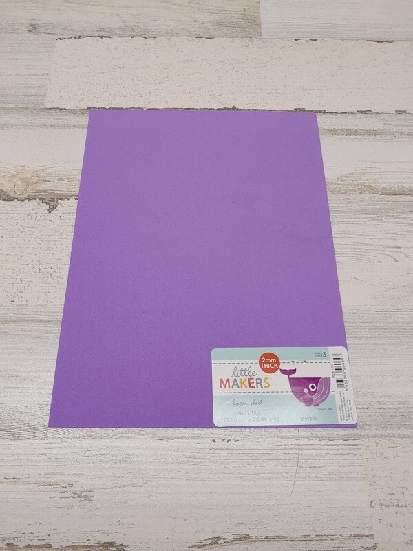 9&quot;x12&quot; 2mm Foam Sheet  Purple