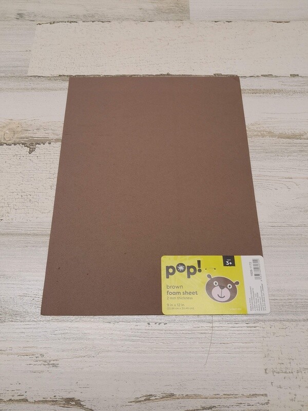 9&quot;x12&quot; 2mm Foam Sheet  Brown