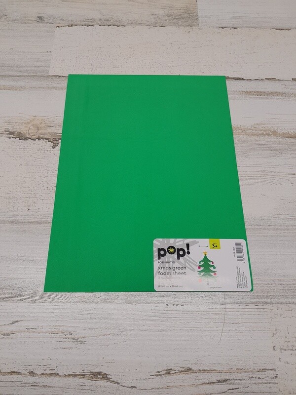 9&quot;x12&quot; 2mm Foam Sheet  Christmas Green