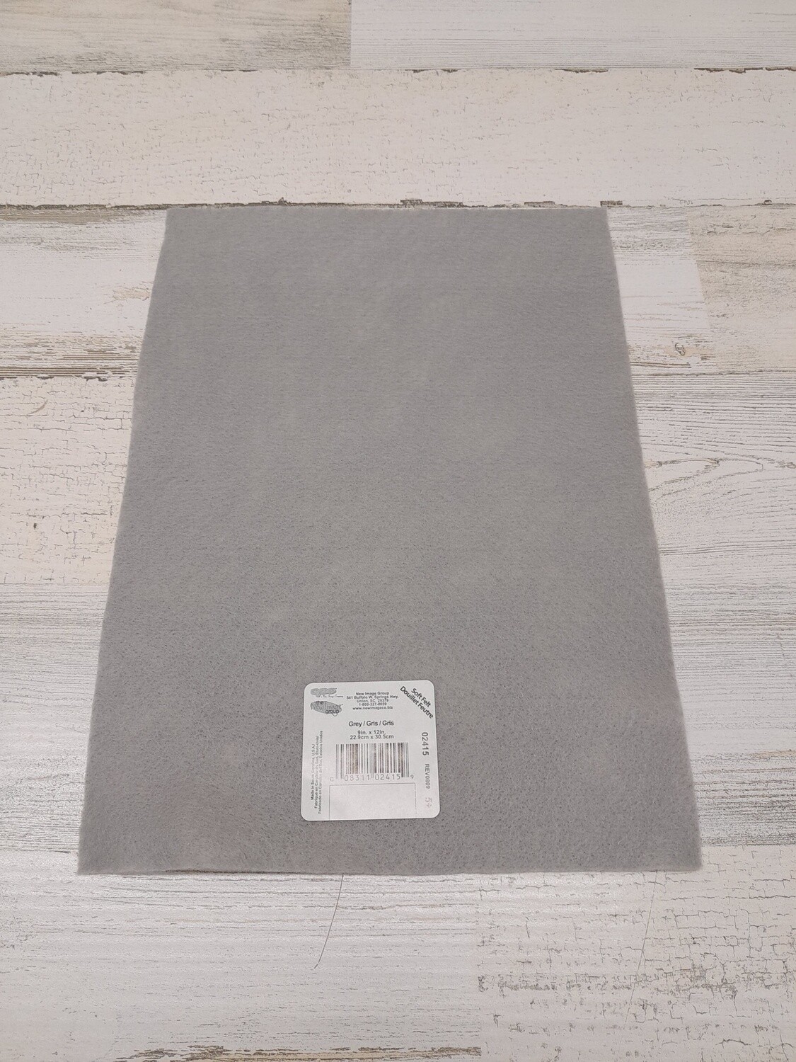9&quot;x12&quot; Felt Sheet Grey