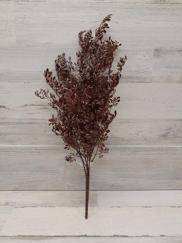 20.5&quot; Fern Leaf Bush x5 Burgundy
