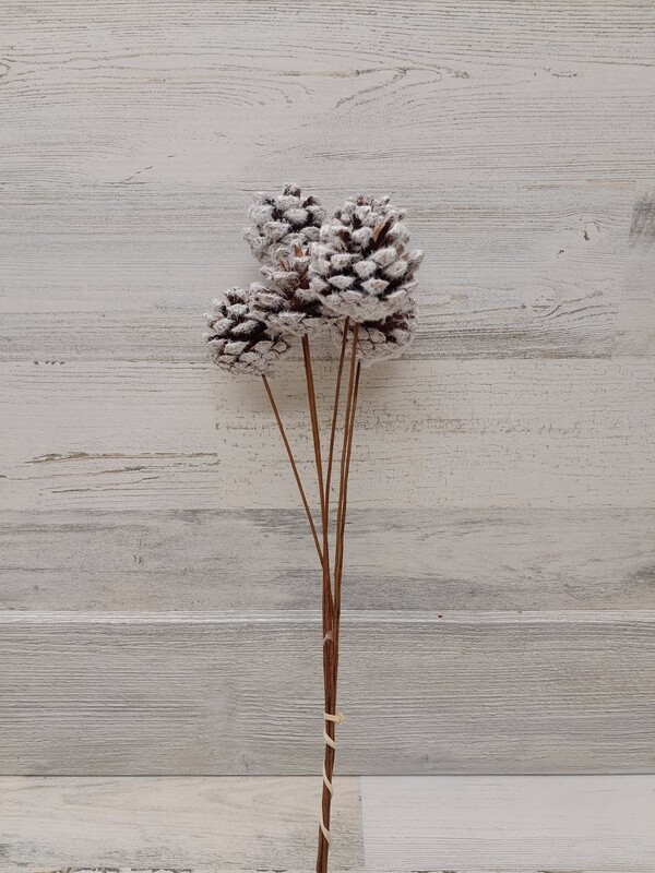 6pc 16&quot; Snowy Pinecone Pick