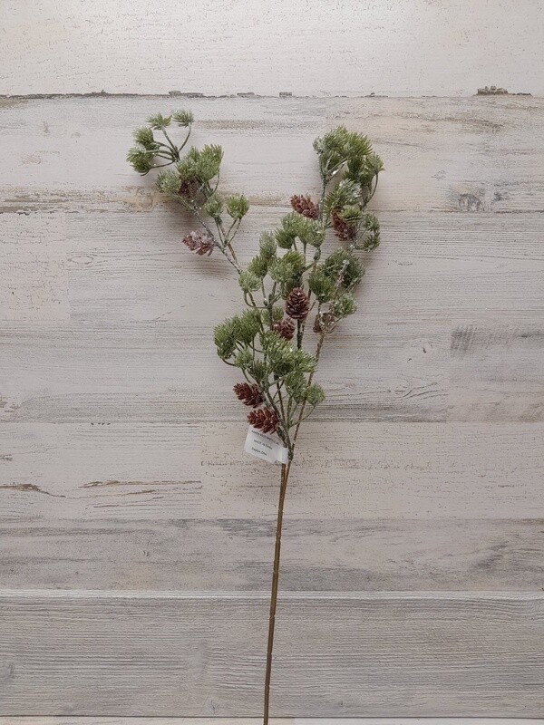 35&quot; Pine Spray W/Pinecones Green