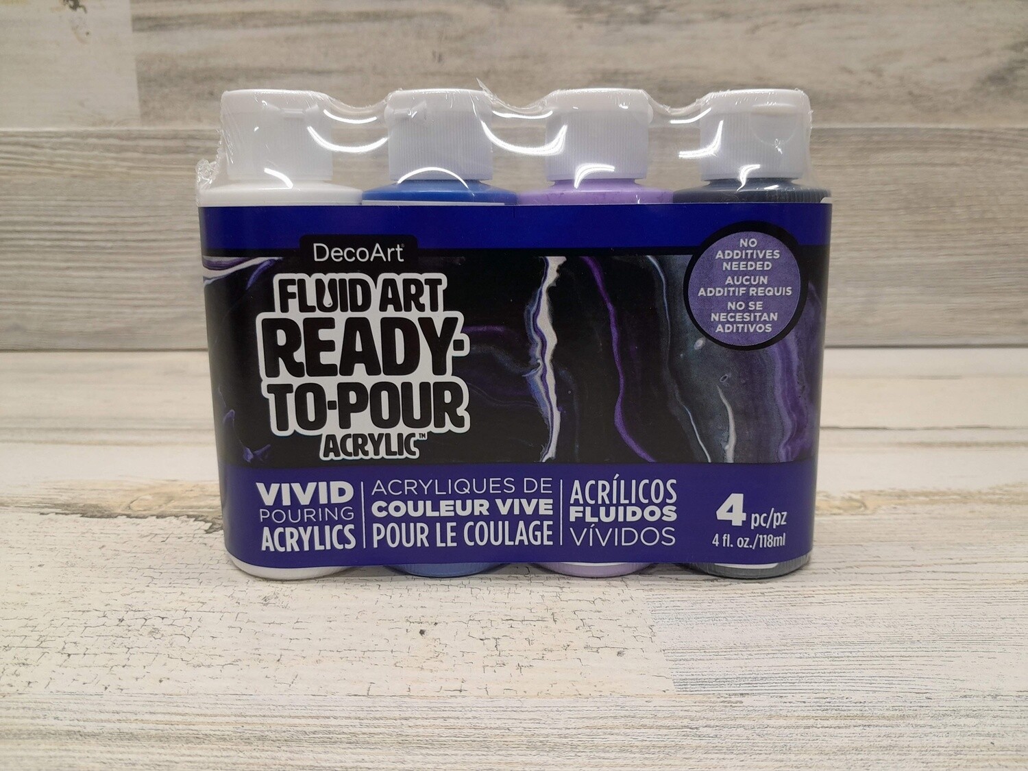 4pc 4oz Acrylic Pouring Kit Galactic