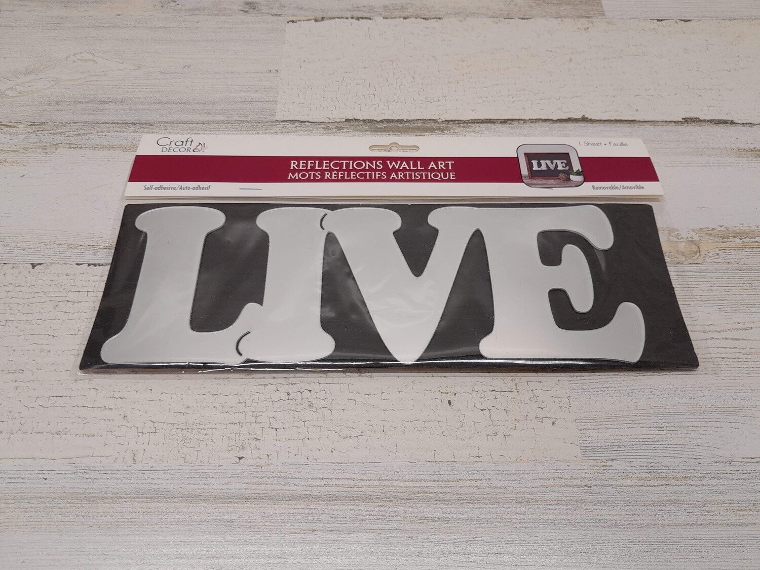 10.5"x3.75" Adhesive Reflective "Live"