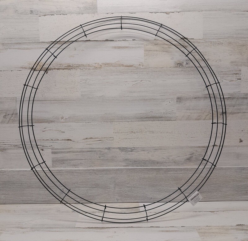 30&quot; 4 Ring Wire Box Wreath Form