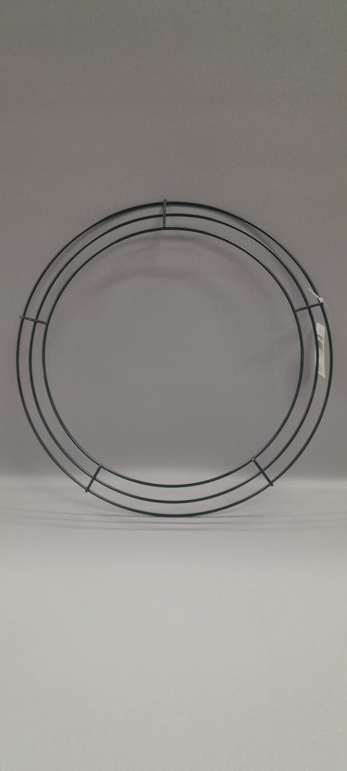 14&quot; 3 Ring Wire Wreath Form Green