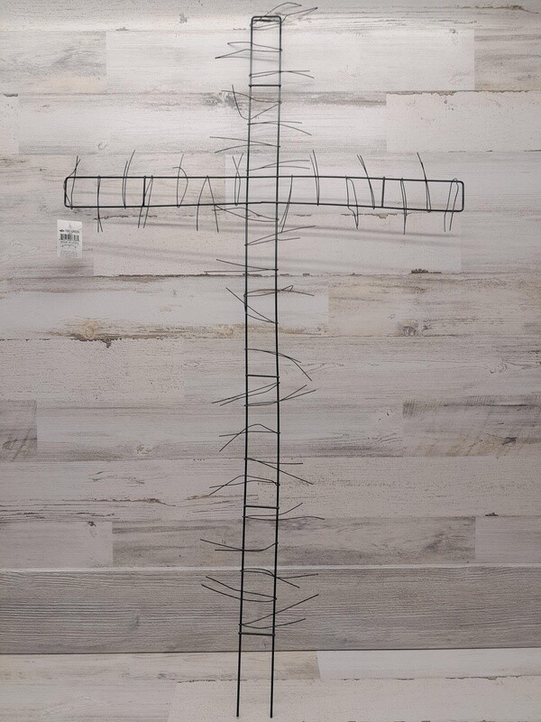 36&quot; Cross Wire Wreath Form Green