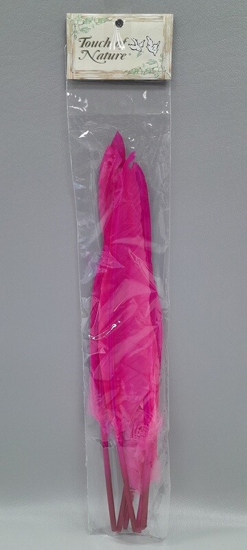 6pc Indian Feathers Hot Pink