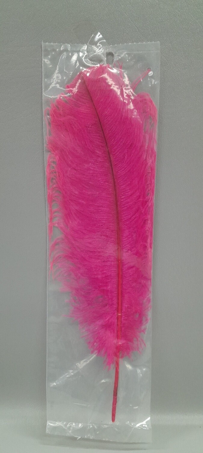 13"-15" Ostrich Feather Hot Pink