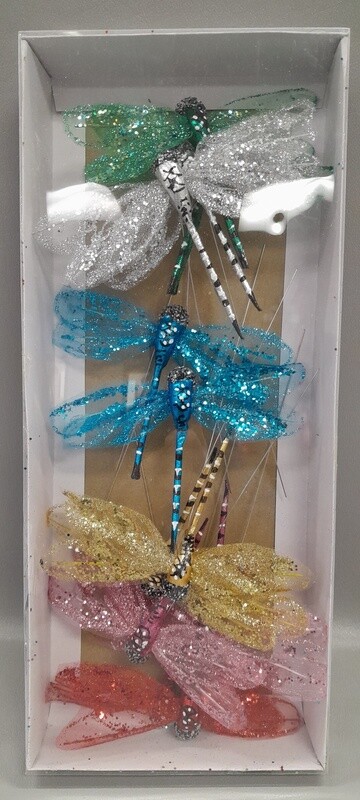 12pc 3.5&quot;x4.5&quot; Assorted Dragonflies