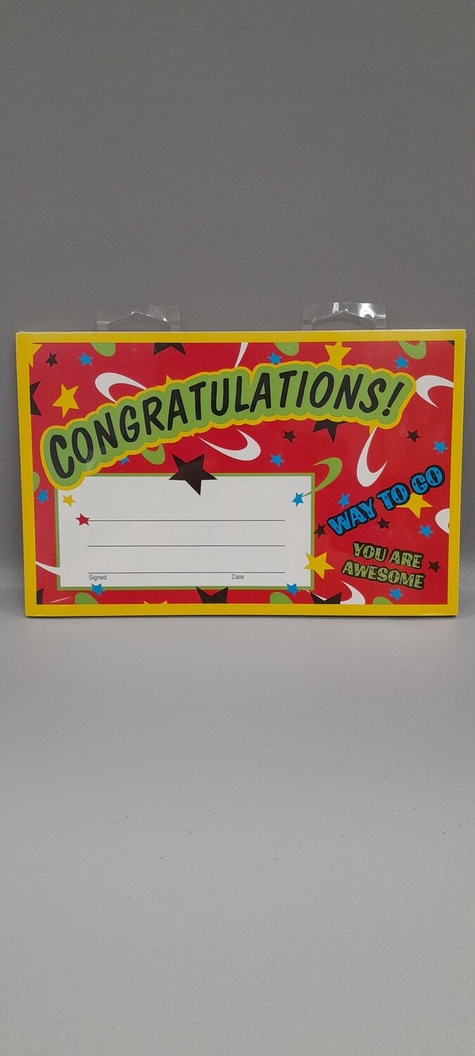24pc Congratulations Award Sheets