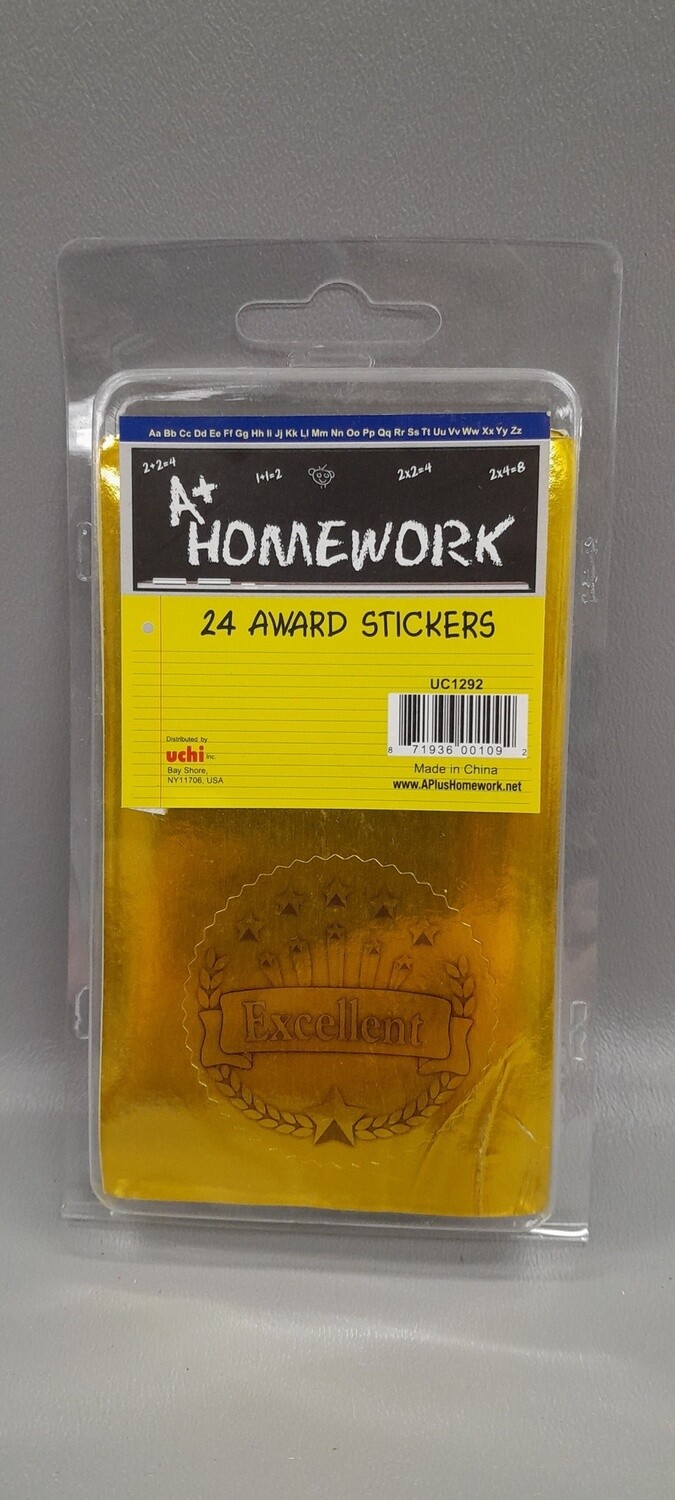 24pc Gold Award Stickers