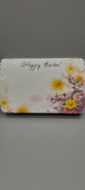 50pc Enclosure Cards Happy Easter w/Flowers