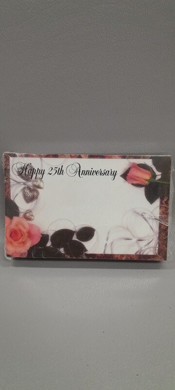 50pc Enclosure Cards Happy 25th Anniversary
