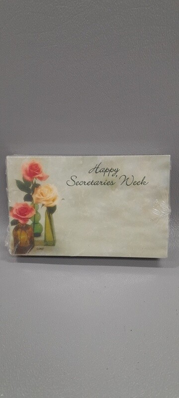 50pc Enclosure Cards Happy Secretaries Week w/Flowers